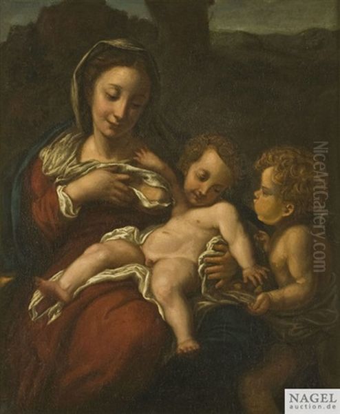 Madonna Del Latte Oil Painting by  Correggio