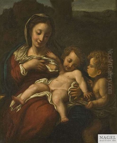 Madonna Del Latte Oil Painting by  Correggio