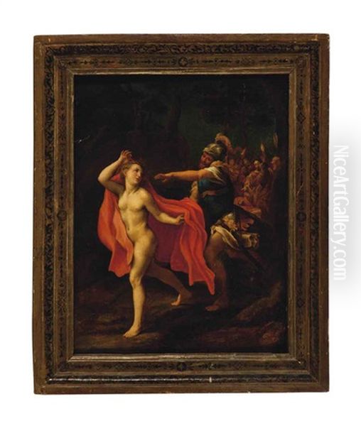 Saint John Fleeing From The Capture Of Christ Oil Painting by  Correggio