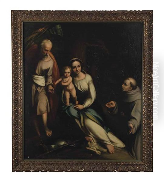 The Rest On The Flight Into Egypt With Saint Francis Oil Painting by  Correggio