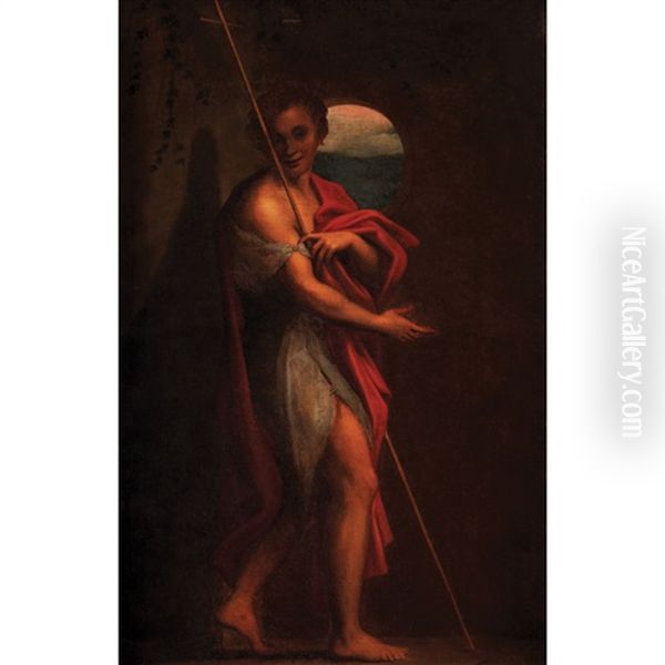 Saint John The Baptist Oil Painting by  Correggio