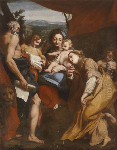 La Madonna Di San Gerolamo Oil Painting by  Correggio