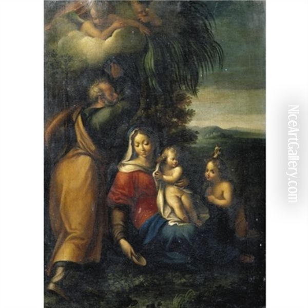 The Rest On The Flight Into Egypt Oil Painting by  Correggio