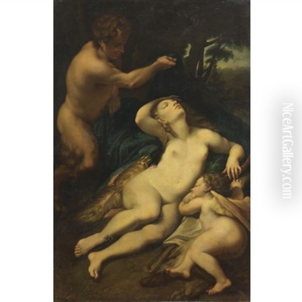 Giove E Antiope Oil Painting by  Correggio