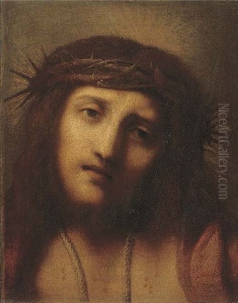 Christ Crowned With Thorns Oil Painting by  Correggio