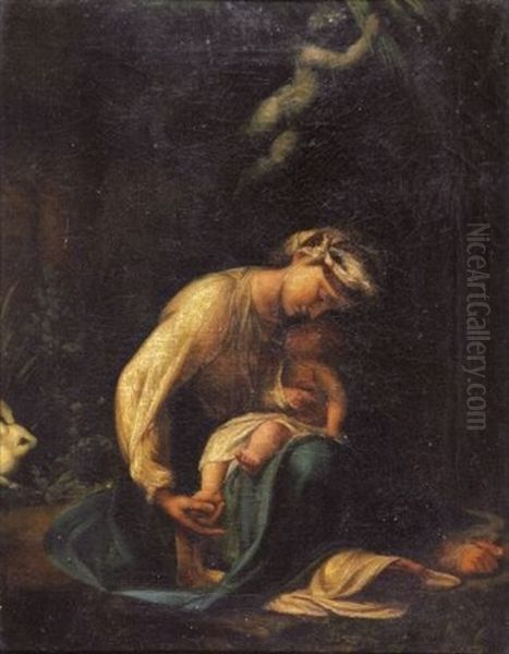 La Zingarella. Maria Mit Dem Kind Oil Painting by  Correggio