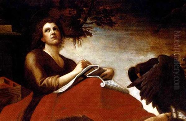 Saint John The Evangelist Oil Painting by  Correggio