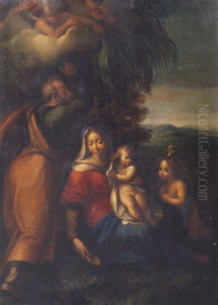 The Rest On The Flight Into Egypt Oil Painting by  Correggio