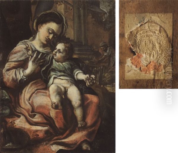 Madonna Mit Dem Korb Oil Painting by  Correggio