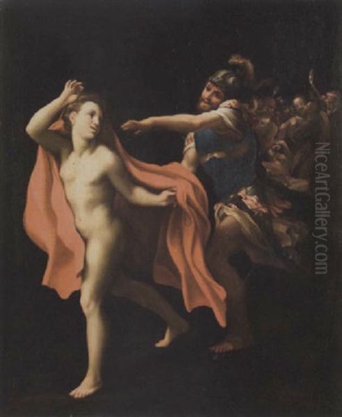 The Betrayal Of Christ With A Soldier In Pursuit Of Mark The Evangelist Oil Painting by  Correggio