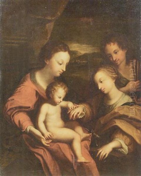 Sposalizio Mistico Di Santa Caterina Oil Painting by  Correggio