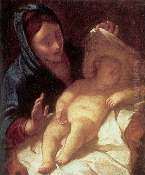 Madonna And Child Oil Painting by  Correggio