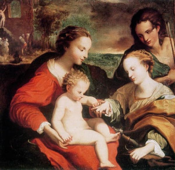 The Mystic Marriage Of St. Catherine by  Correggio