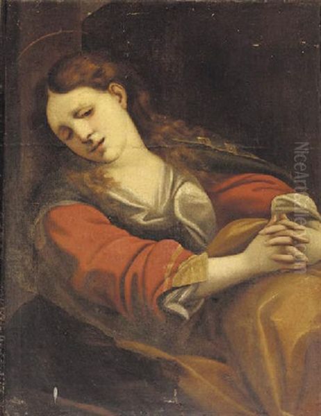 The Penitent Magdalene Oil Painting by  Correggio