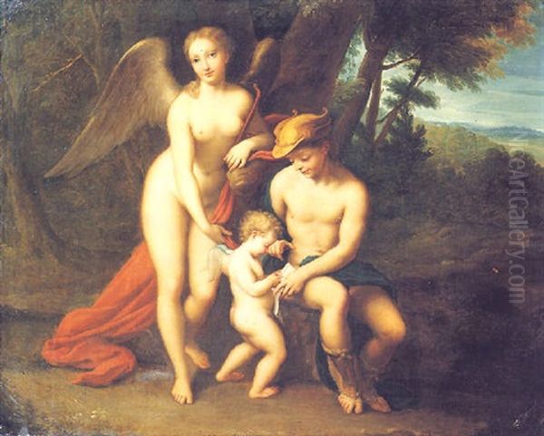 Educazione Di Amore Oil Painting by  Correggio