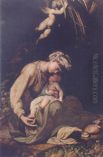 La Zingarella Oil Painting by  Correggio