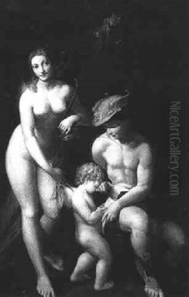 Die Liebesschule Oil Painting by  Correggio