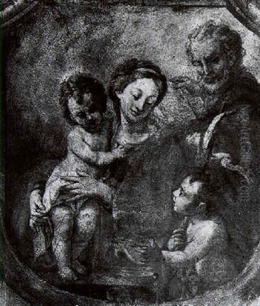 Holy Family With The Infant John The Baptist Oil Painting by  Correggio