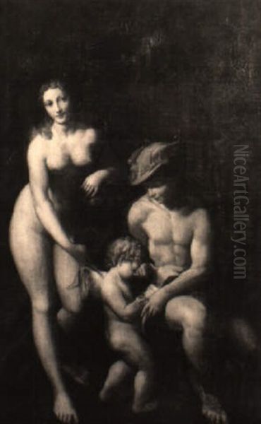 Educazione Di Amore Oil Painting by  Correggio