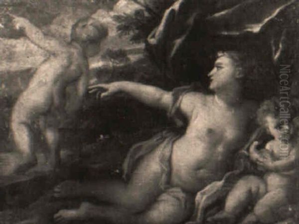 Venus With Putti Oil Painting by  Correggio