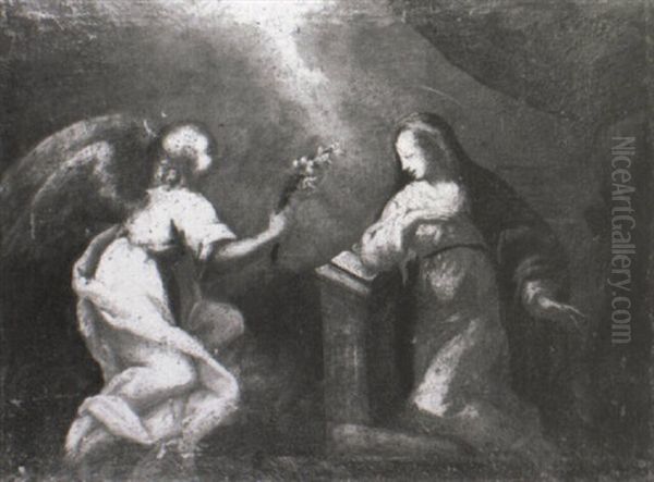 The Annunciation Oil Painting by  Correggio