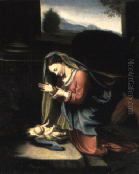 The Madonna And Child Oil Painting by  Correggio