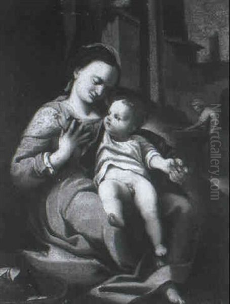 The Madonna Of The Basket Oil Painting by  Correggio