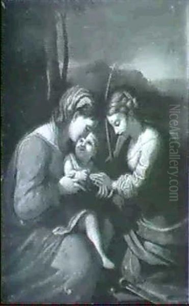 The Mystic Marriage Of Saint Catherine Oil Painting by  Correggio