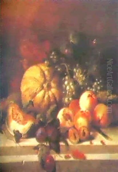 Fruchtestilleben Oil Painting by Joseph Correggio