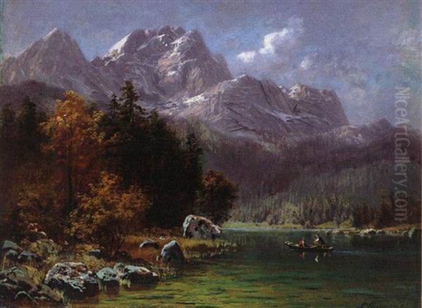 Dachsteingebirge Mit Gosausee Oil Painting by Ludwig Correggio