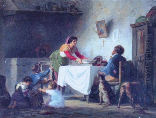 Home From The Hunt Oil Painting by Arnoldo Corrodi