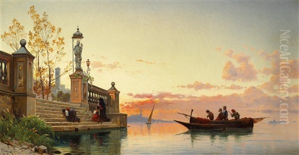 Prayer, Chioggia Oil Painting by Hermann David Salomon Corrodi