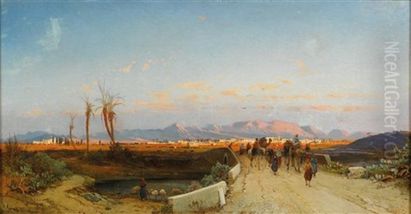 Nicosia, Cyprus Oil Painting by Hermann David Salomon Corrodi