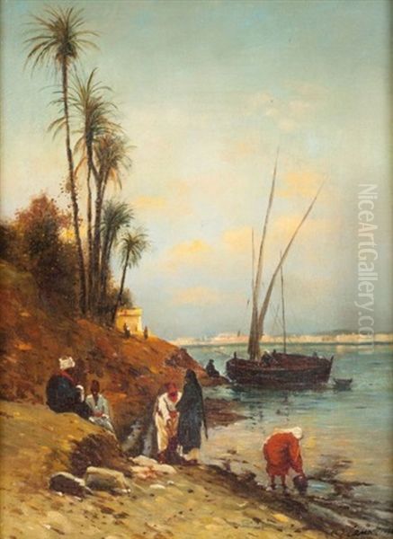 Felouque Amarree Oil Painting by Hermann David Salomon Corrodi