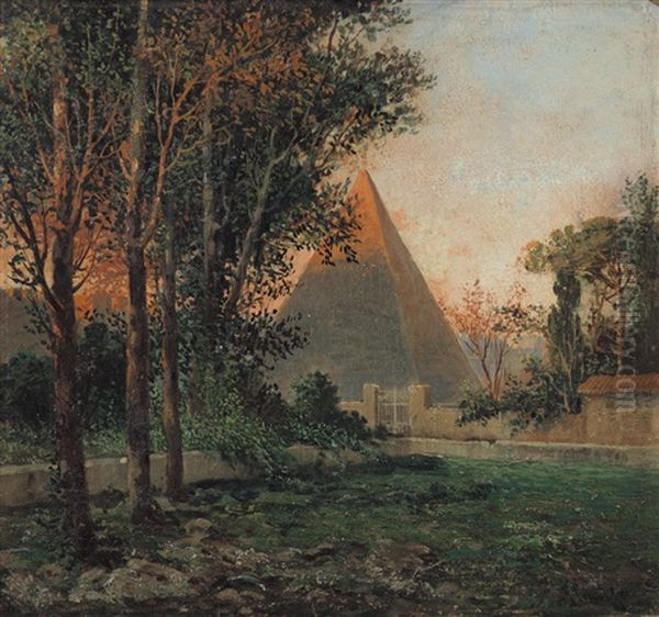 Piramide Cestia by Hermann David Salomon Corrodi