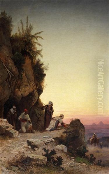 L'embuscade Oil Painting by Hermann David Salomon Corrodi