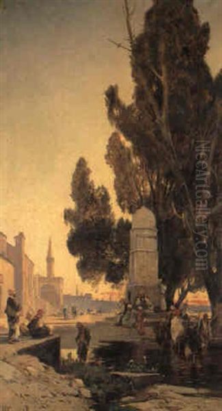 Mattina Al Cairo Oil Painting by Hermann David Salomon Corrodi