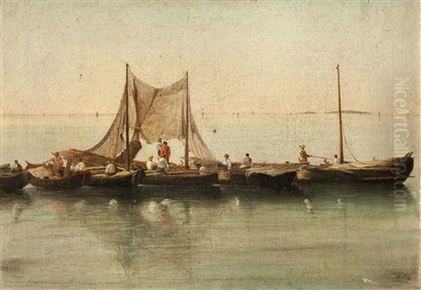 Pescadores Oil Painting by Carlo Corsetti