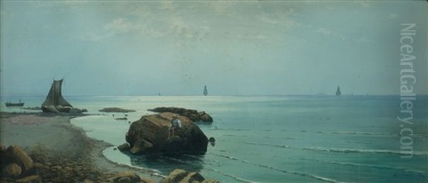 Costa De Montevideo Oil Painting by Carlo Corsetti