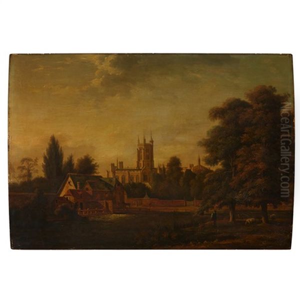 Landscape With Abbey Oil Painting by Hendrik Frans de Cort