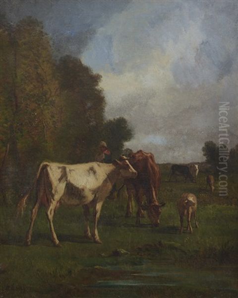 Pascolo Oil Painting by Antonio Cortes Cordero