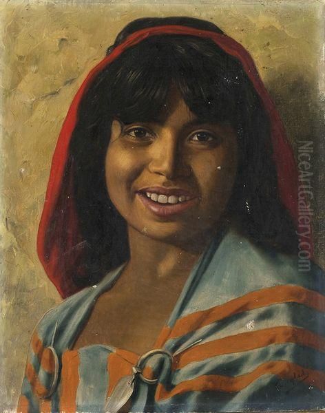 Femme Orientale Oil Painting by Luis Anglada Pinto