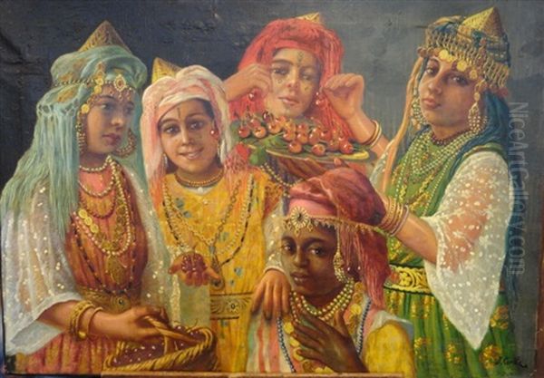 Le Harem Oil Painting by Daniel Cortes