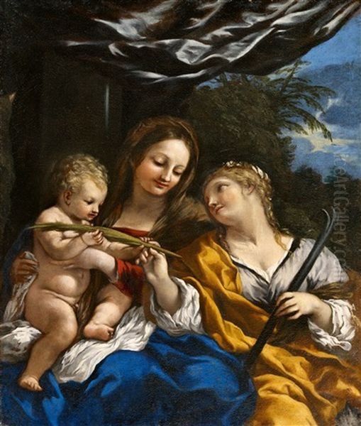 Madonna Mit Kind Und Der Hl. Martina Oil Painting by Pietro da Cortona