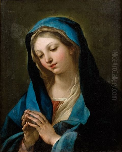 Vierge Aux Mains Jointes Oil Painting by Pietro da Cortona