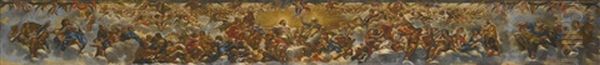 The Holy Trinity Oil Painting by Pietro da Cortona