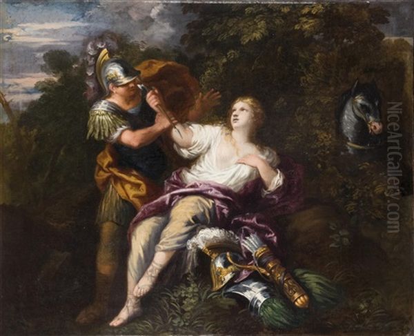 Rinaldo Und Armida Oil Painting by Pietro da Cortona