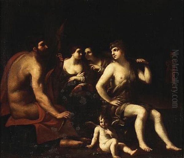 Hercules And Omphale Oil Painting by Pietro da Cortona