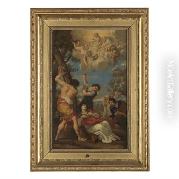 The Stoning Of St. Stephen Oil Painting by Pietro da Cortona