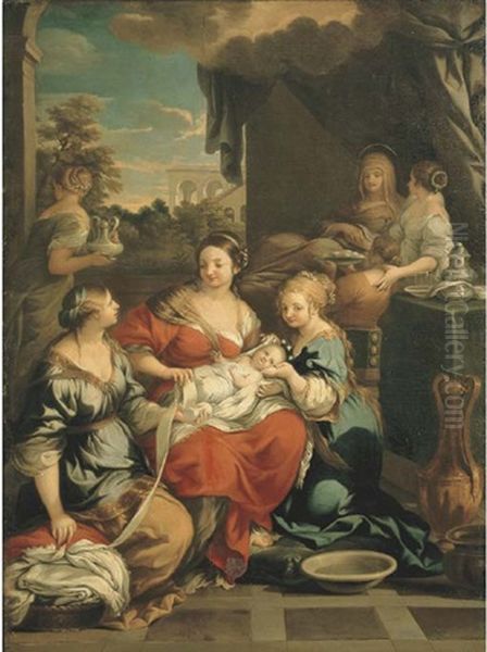 The Birth Of The Virgin Oil Painting by Pietro da Cortona